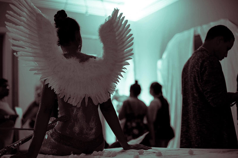 Angel performing